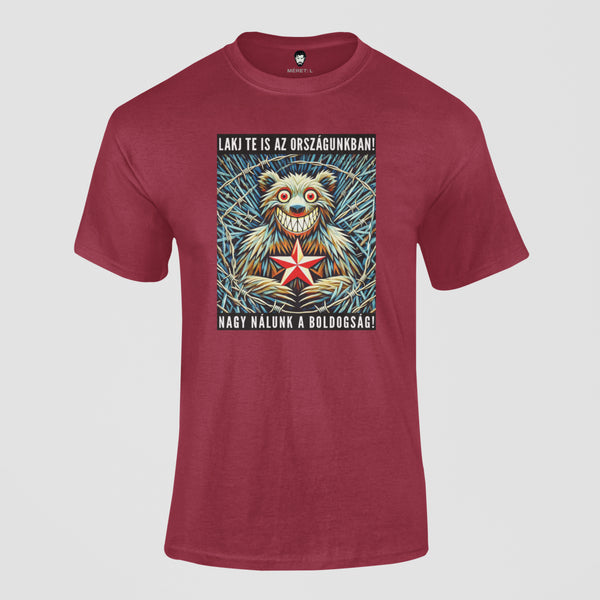 Puzsér - unisex póló - Boldog medve